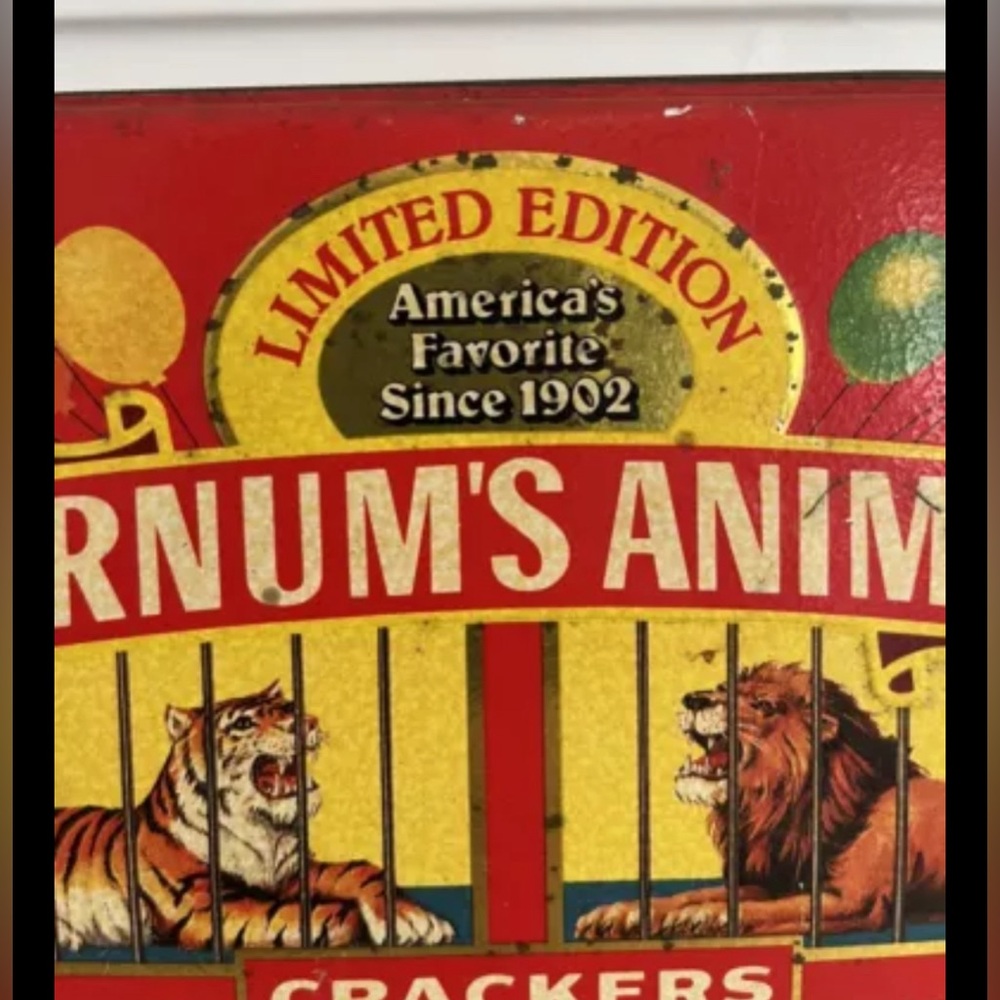 Vintage 1989 BARNUM’s ANIMALS Crackers Limited Edition Cookie Tin Nabisco - Picture 4 of 10